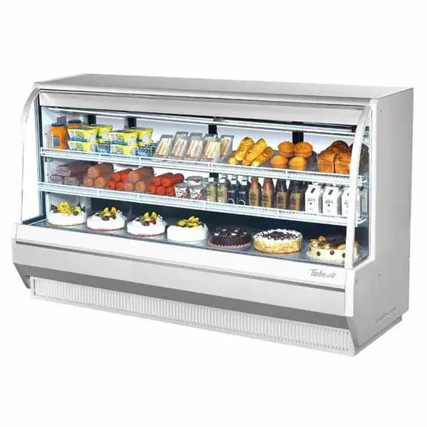 Turbo Air TCDD-96H-W-N Refrigerated White Deli Case 96-1/2"W — main image