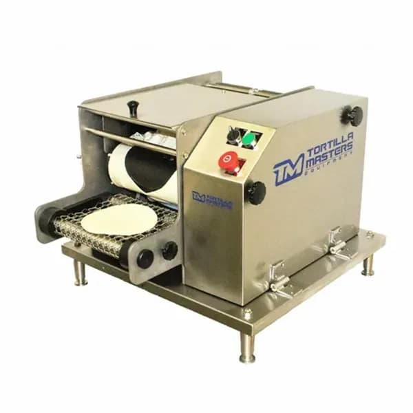 Tortilla Masters TM105 Ventura Flex Countertop Corn Tortilla Machine with 6-1/4" Cutter — main image