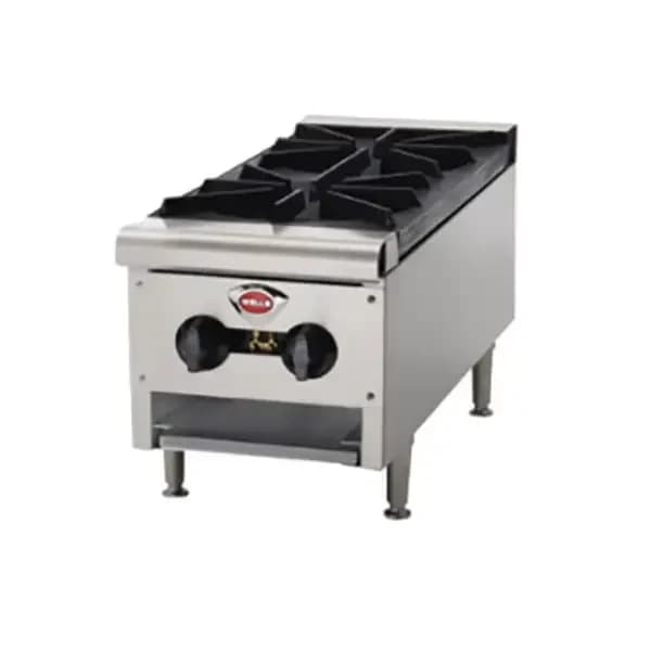Wells HDHP-1230G Heavy Duty 52,000 BTU 2-Burner Gas Hot Plate 12"W — main image