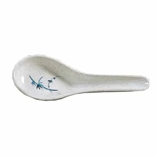 Thunder Group 7002BB Blue Bamboo 1/2 oz. Melamine Wonton Soup Spoon | Case of 60 — main image