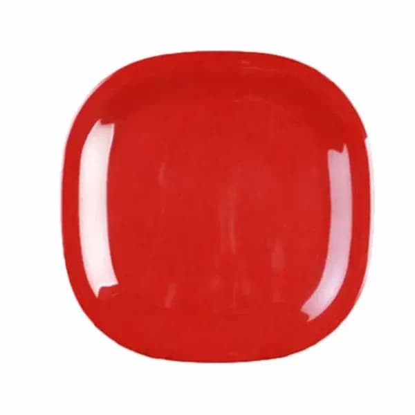 Thunder Group PS3010RD Passion Red 11" x 11" Square Melamine Plate | Case of 12 — view 3