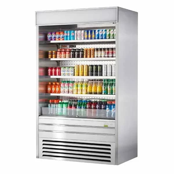 Turbo Air TOM-48ES-N Stainless Steel Vertical Air Curtain Open Display Merchandiser 48"W — view 2