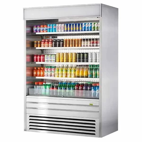 Turbo Air TOM-60ES-N Stainless Steel Vertical Air Curtain Open Display Merchandiser 60"W — main image