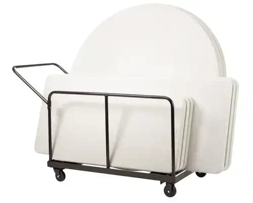 National Public Seating DYMU Folding Table Dolly - Vertical Storage - Round & Rectangular Tables — view 5