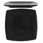 Thunder Group 29110BK Classic Black 10-1/4" x 4" Rectangular Melamine Plate | Case of 12 — view 3