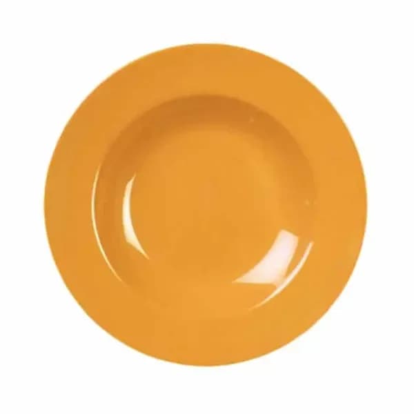 Thunder Group CR5811YW Yellow 16 oz. Melamine Pasta Bowl | Case of 12 — main image