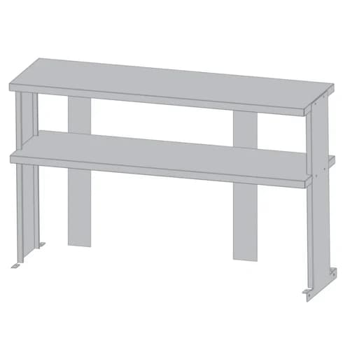 Turbo Air TSOS-6R-T Stainless Steel Double Tier Overshelf for Sandwich Prep Tables 72"W — view 2