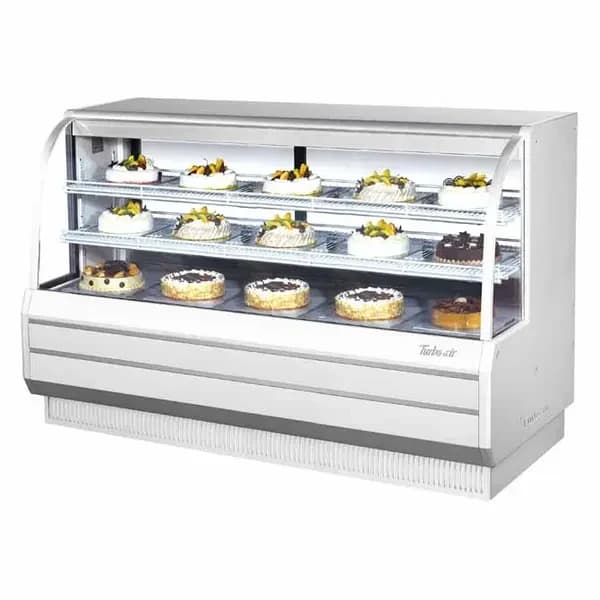 Turbo Air TCGB-72-W-N Refrigerated White Bakery Display Case 72-1/2"W — view 2