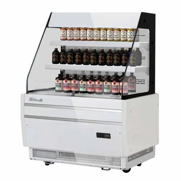 Turbo Air TBA37-50N-W White Horizontal Open Display Case Merchandiser 37"W — view 2