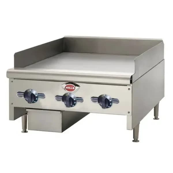 Wells HDTG-2430G Heavy Duty 60,000 BTU Thermostatic Control Gas Griddle 24"W — view 2
