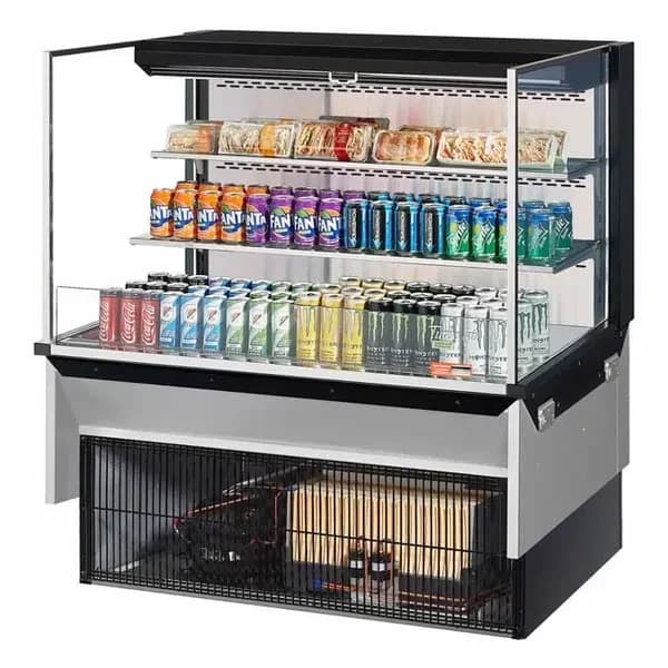 Turbo Air TOM-48L-UF-B-3SI-N Black Drop-In Open Display Case Merchandiser 47-7/8"W — view 2