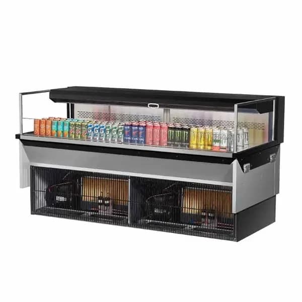 Turbo Air TOM-72L-UF-B-1SI-N Black Drop-In Open Display Case Merchandiser 71-7/8"W — view 2