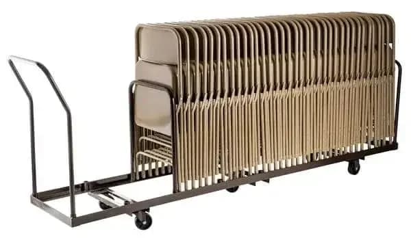 National Public Seating DY-50 Folding Chair Dolly - Vertical storage - 50 Chair Capacity — main image