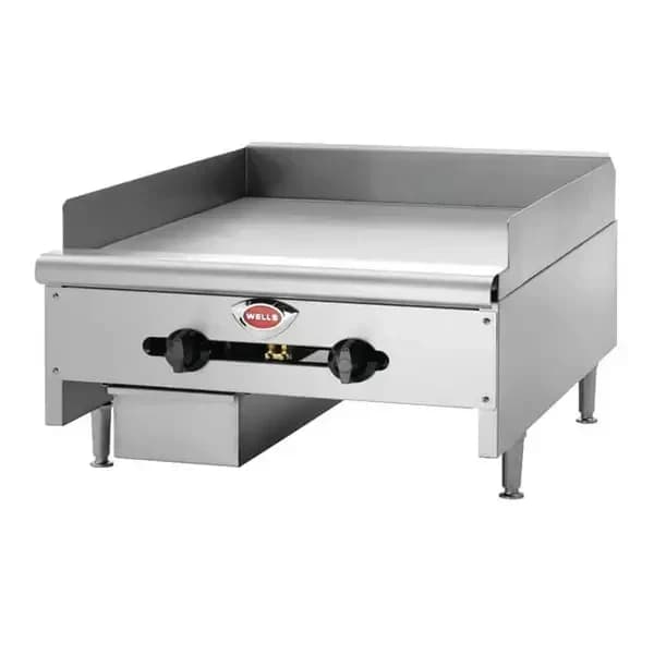 Wells HDG-2430G Heavy Duty 60,000 BTU Manual Control Gas Griddle 24"W — view 2
