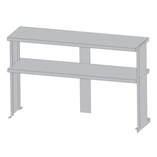 Turbo Air TSOS-4R-T Stainless Steel Double Tier Overshelf for Sandwich Prep Tables 48"W — view 2