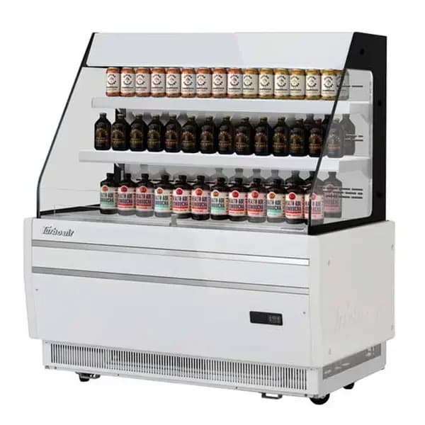 Turbo Air TBA49-50N-W White Horizontal Open Display Case Merchandiser 48-7/8"W — view 2