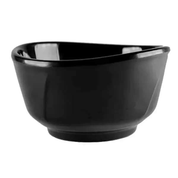 Thunder Group 39050BK Classic Black 16 oz. Melamine Bowl | Case of 12 — main image