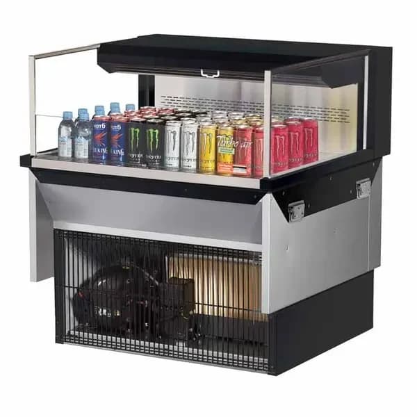 Turbo Air TOM-36L-UF-B-1SI-N Black Drop-In Open Display Case Merchandiser 35-7/8"W — view 2