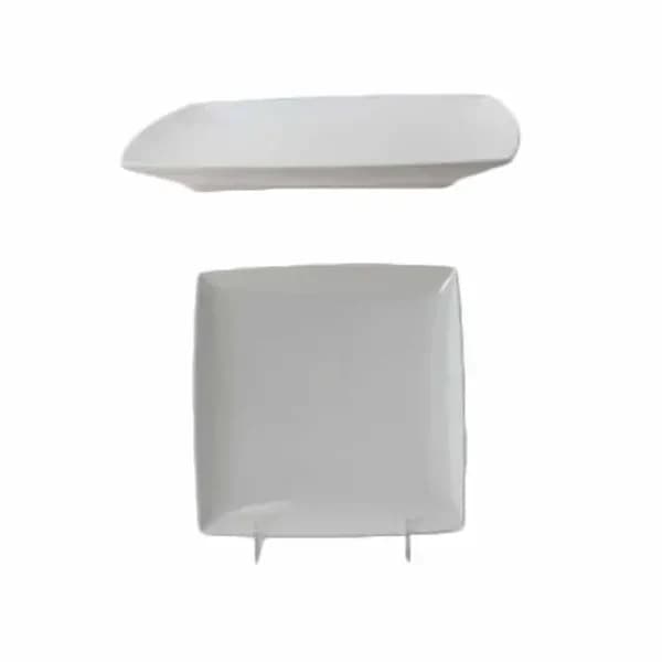 Thunder Group 29006WT Classic White 6" x 6" Square Melamine Plate | Case of 12 — main image