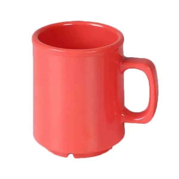 Thunder Group CR9010RD Orange 8 oz. Melamine Mug/Cup | Case of 12 — main image