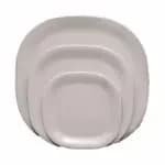Thunder Group 29004WT Classic White 4-1/2" x 4-1/2" Square Melamine Plate | Case of 12 — view 6