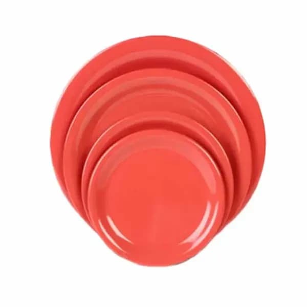 Thunder Group CR106RD Orange 6-1/2" Melamine Plate | Case of 12 — view 2