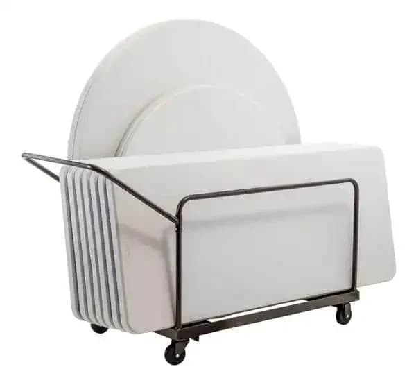 National Public Seating DYMU Folding Table Dolly - Vertical Storage - Round & Rectangular Tables — view 3