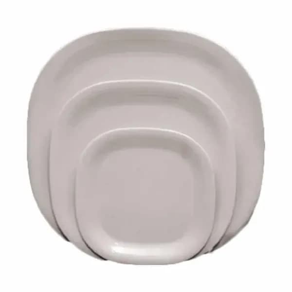 Thunder Group PS3008W Passion White 8-1/4" x 8-1/4" Square Melamine Plate | Case of 12 — view 3