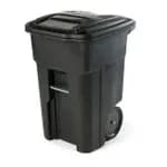 Toter SHL50-90763 50 Gallon Slimline Graystone Square Trash Container with Hinged Dome Lid — view 3