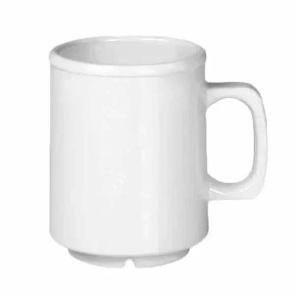 Thunder Group CR9010W White 8 oz. Melamine Mug/Cup | Case of 12 — main image