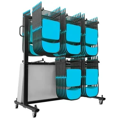 Flash Furniture QIN-SHD245425-GG Hawkins Mobile Cart for Folding Table and Chairs — main image