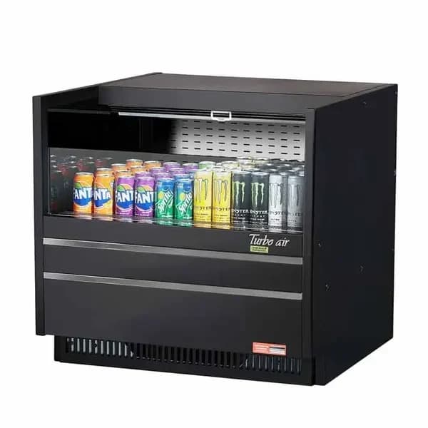 Turbo Air TOM-36UC-B-N Black Drop-In Open Display Case Merchandiser 36-1/4"W — main image