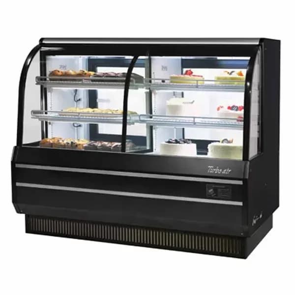 Turbo Air TCGB-72CO-B-N Combination Refrigerated/Dry Black Bakery Display Case 72-1/2"W — main image