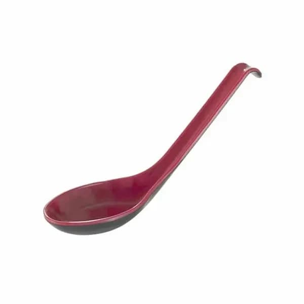 Thunder Group 7200JBR Red/black 5/8 oz. Melamine Soba/Rice Spoon | Case of 60 — main image