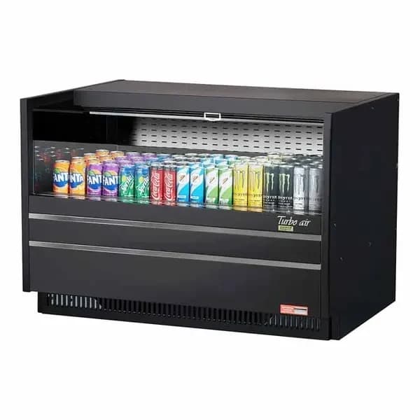 Turbo Air TOM-48UC-B-N Black Drop-In Open Display Case Merchandiser 48-1/4"W — view 2