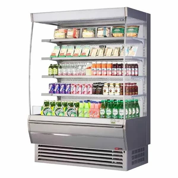 Turbo Air TOM-60DXS-N Stainless Steel Vertical Open Display Case Merchandiser 60"W — main image