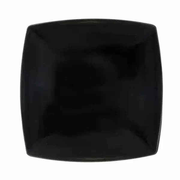 Thunder Group 29009BK Classic Black 9" x 9" Square Melamine Plate | Case of 12 — main image