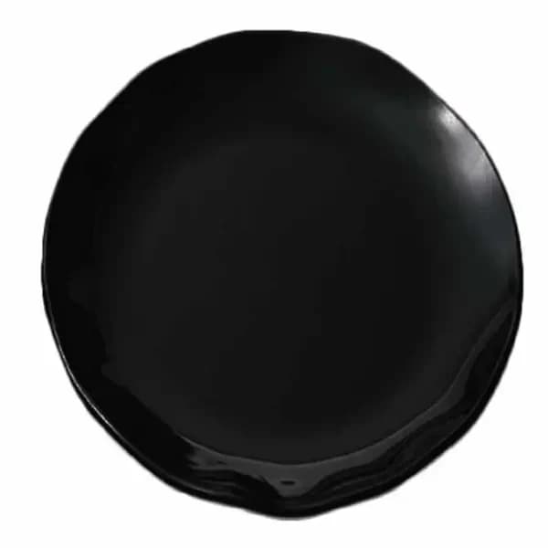 Thunder Group RF1020B Black Pearl 20" Melamine Plate | Case of 2 — main image
