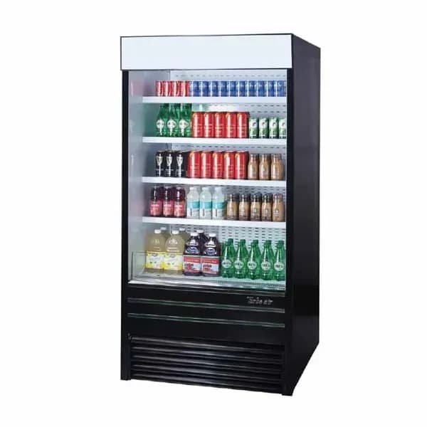 Turbo Air TOM-36EB-N Black Vertical Air Curtain Open Display Merchandiser 36"W — view 2