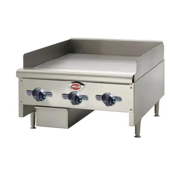 Wells HDTG-6030G Heavy Duty 150,000 BTU Thermostatic Control Gas Griddle 60"W — view 2