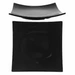 Thunder Group 24120BK Classic Black 11-1/4" x 7-1/4" Rectangular Melamine Plate | Case of 12 — view 4