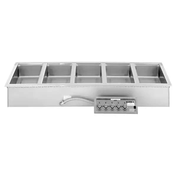 Wells MOD-500TDM 208/240V Drop-In 5-Well Warmer with Drain Manifold — main image