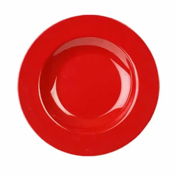 Thunder Group CR5811PR Pure Red 16 oz. Melamine Pasta Bowl | Case of 12 — main image