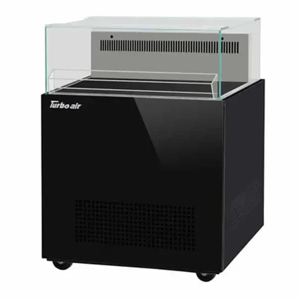 Turbo Air TOS-30NN-B Open Black Sandwich and Cheese Display Case Merchandiser 30"W — main image