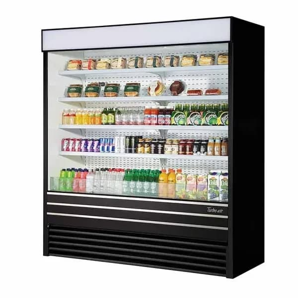 Turbo Air TOM-72EB-N Black Vertical Air Curtain Open Display Merchandiser 72"W — view 2