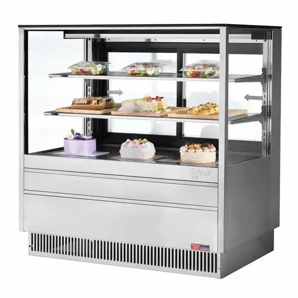 Turbo Air TCGB-48UF-SS-N Straight Glass Front Refrigerated Stainless Steel Bakery Display Case 47-7/8"W — view 2