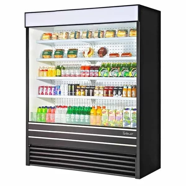 Turbo Air TOM-60EB-N Black Vertical Air Curtain Open Display Merchandiser 60"W — main image
