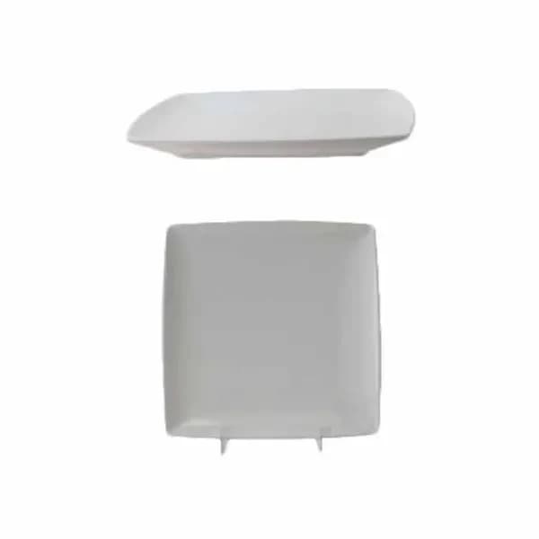 Thunder Group 29007WT Classic White 7-1/4" x 7-1/4" Square Melamine Plate | Case of 12 — view 2