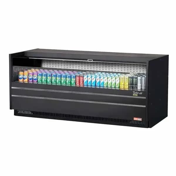 Turbo Air TOM-72UC-B-N Black Drop-In Open Display Case Merchandiser 72-1/4"W — main image