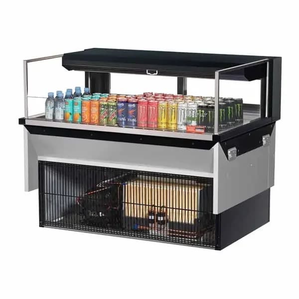 Turbo Air TOM-48L-UFD-B-1SI-N Black Drop-In Open Display Case Merchandiser 47-7/8"W — view 2